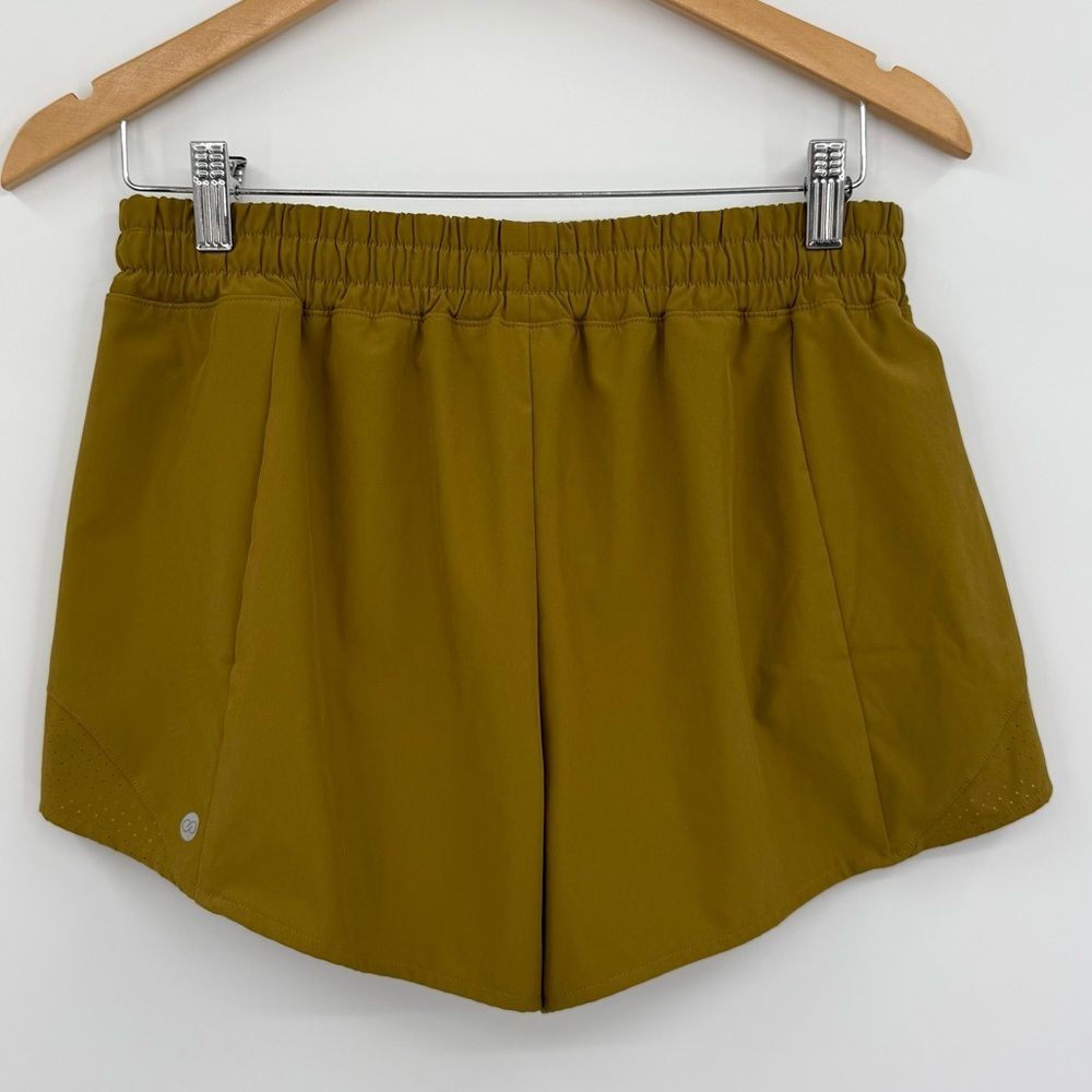 Calia Women's Mid Rise Infinity Run Short in Olive Bronze | Small - Picture 10 of 11
